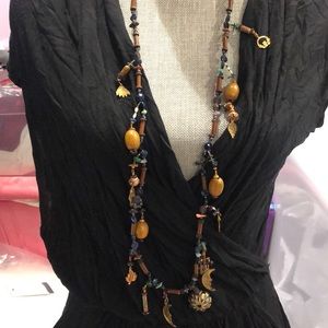 Audrey Daniels Vintage Semi Precious Beads & Charms Necklace-Boutique